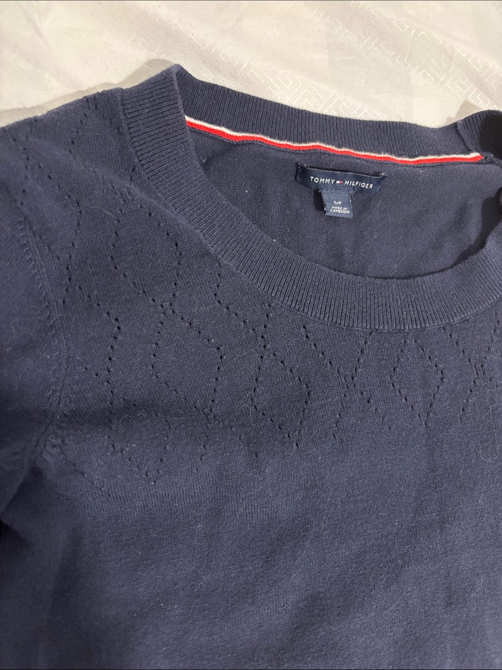 Tommy Hilfiger Navy Blue Crewneck Sweater